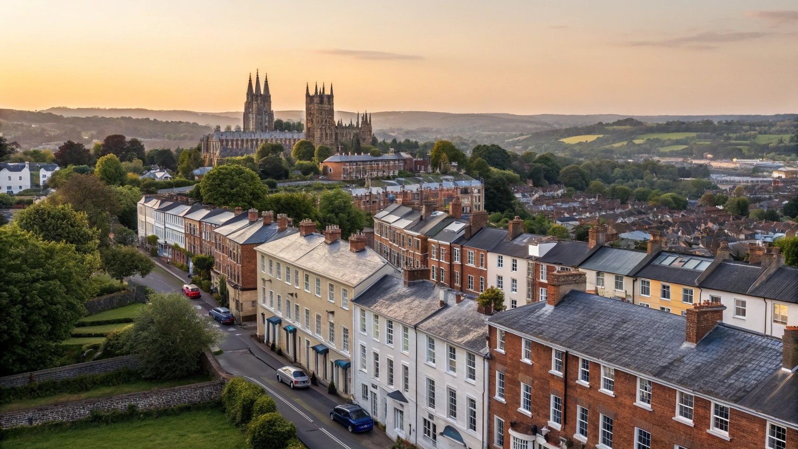 Exeter city and Devon countryside